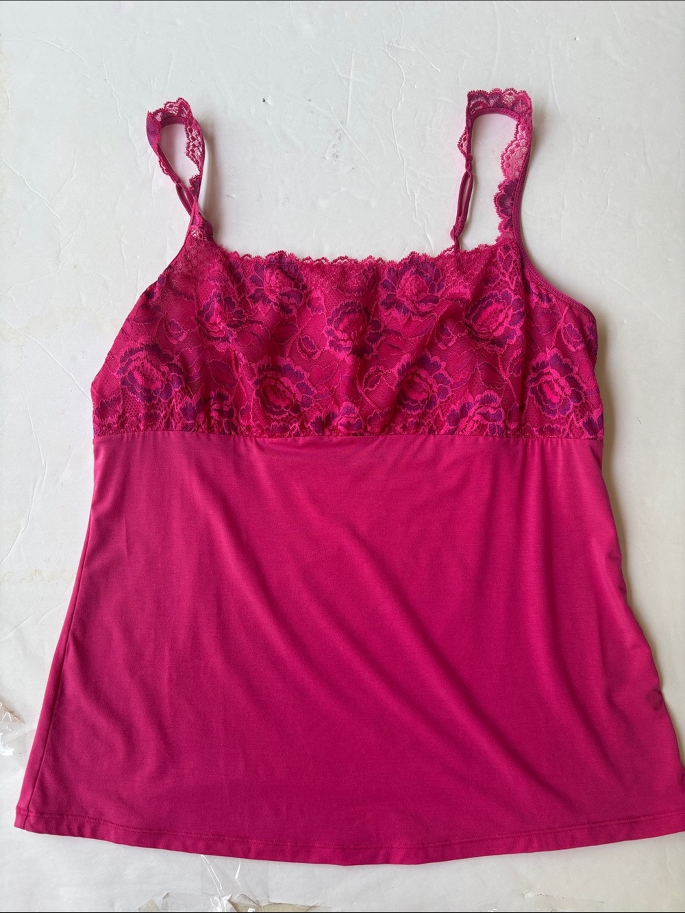 Vintage Y2K Pink Camisole Panty Set Lace Modal Barbie Sexy Milkmaid Babydoll XL - Picture 4 of 17